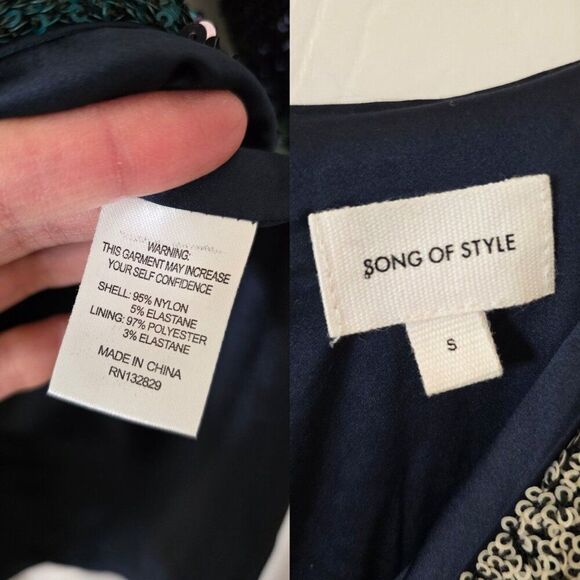 Song of Style Catcher Mini Dress in Argyle Multi S NWT - Picture 12 of 12